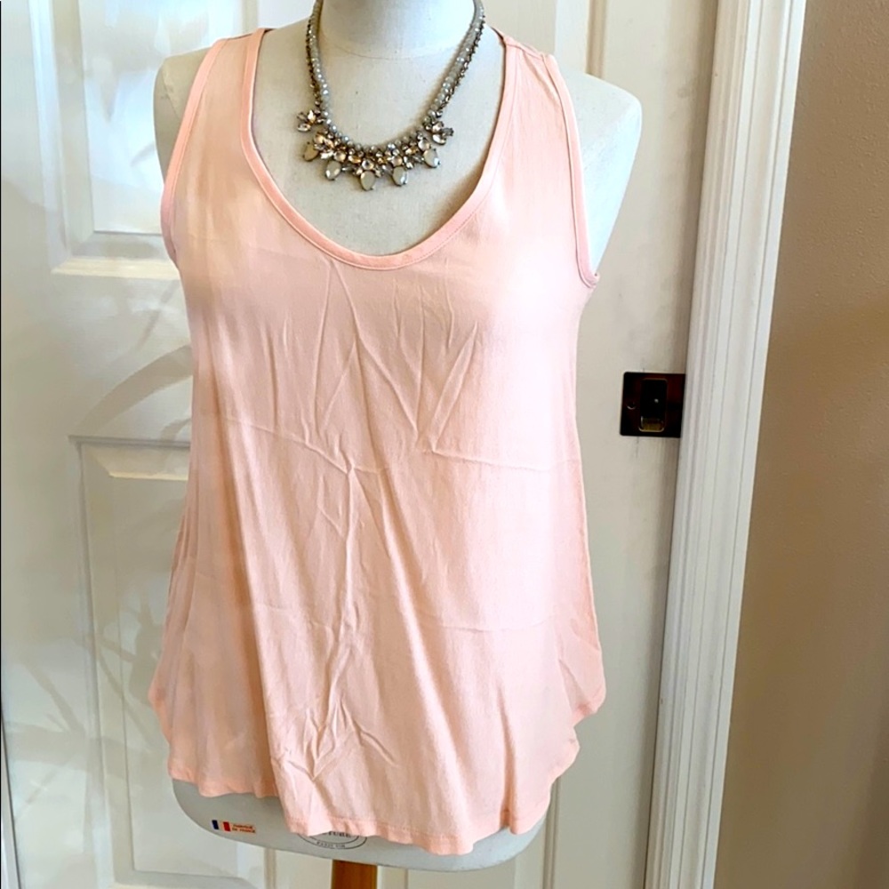 Lovely LOFT coral rayon flowy tank top,SP, NWT